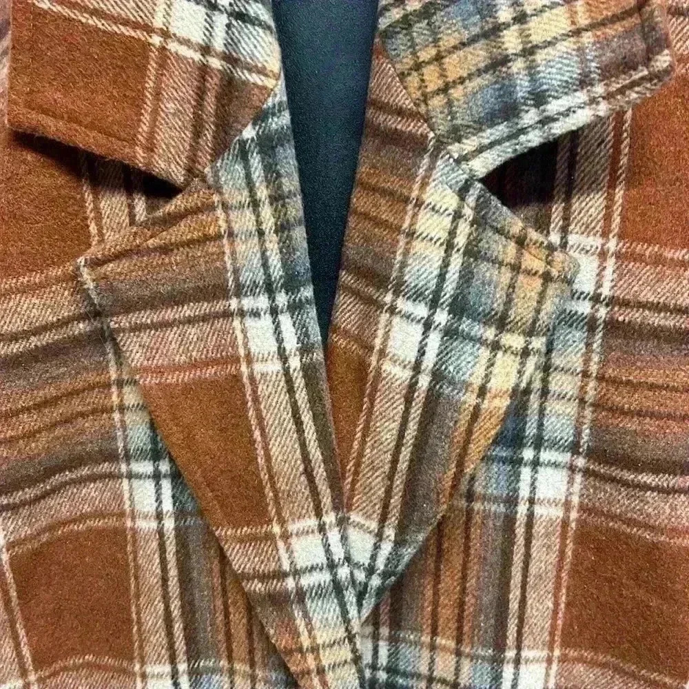 Andree Plaid Jacket Midi Length w/Open Front Bodice - 19542 size medium F7 - Picture 3 of 7